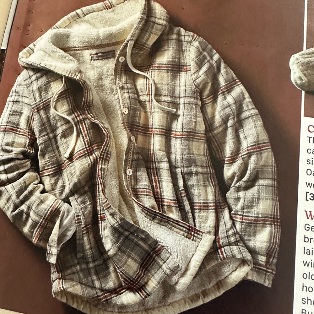 Plaid Hooded Sweatshirt super cozy